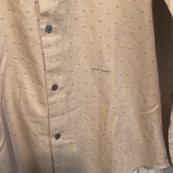 RARE RABBIT Tan Speckled Long Sleeve Button Up Dress Shirt | Size L - Picture 8 of 15